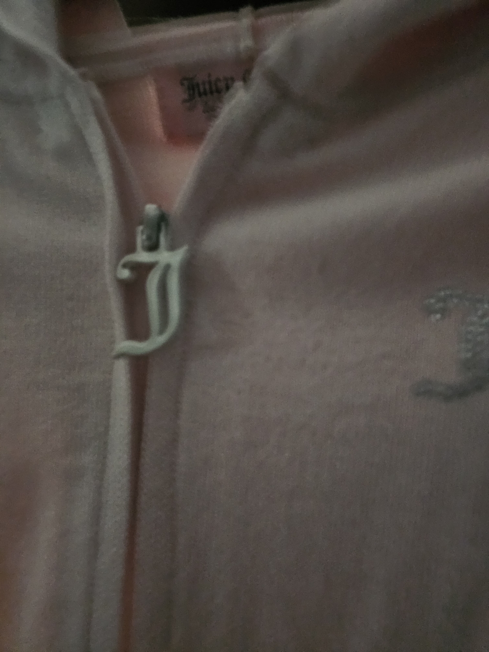 Juicy Couture Light Pink Velour Zip Hoodie & Wide-Leg Track Pants - Picture 5 of 6